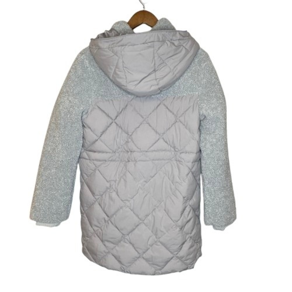 Koolaburra by UGG Womens Quilted Puffer Sherpa Hooded Coat Jacket Size S Gray - Picture 11 of 15